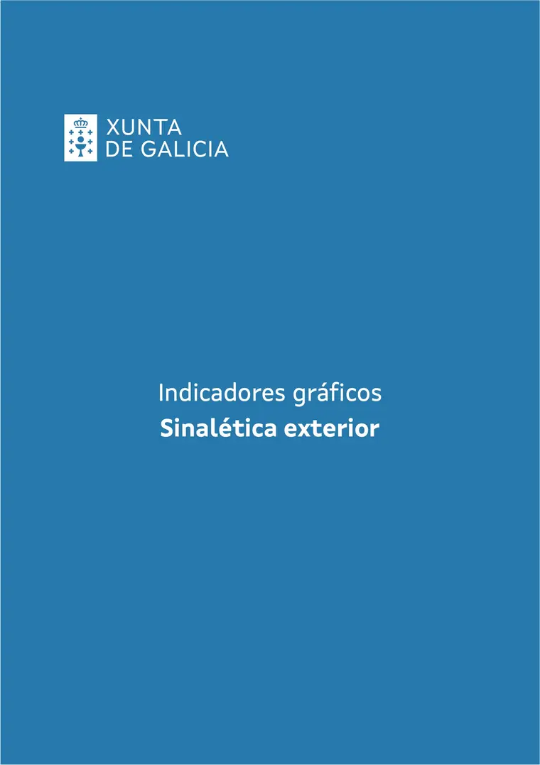 Manual de identidade corporativa, páxina 16: Portadilla Sinalética exterior